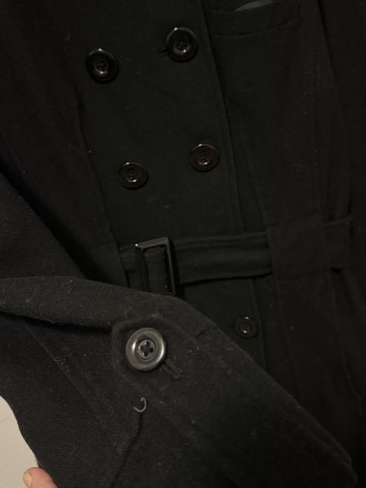 Palton negru cu 2 randuri de nasturi