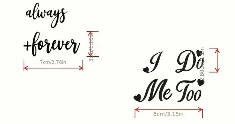 Сватбени булченски стикер надпис за обувки фотосесия Always + Forever