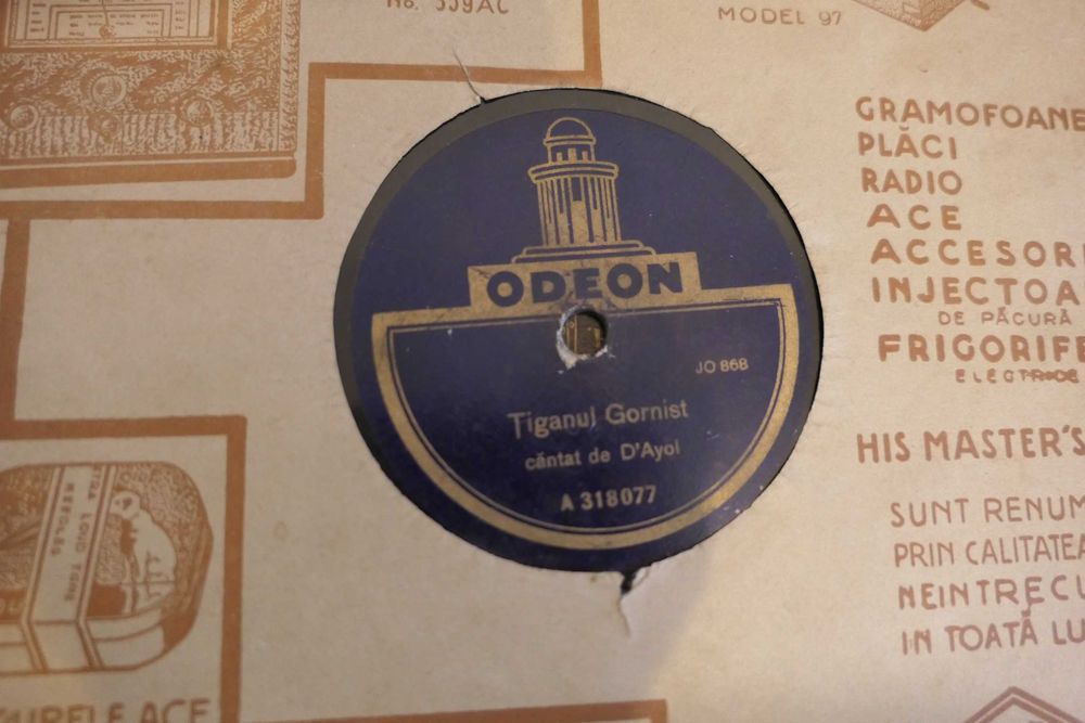 Discuri RARE Romanesti Patefon Gramofon Anii 1920-1930 - Shellac - Ebonita 78rpm Cristian Vasile, Gica Petrescu etc.