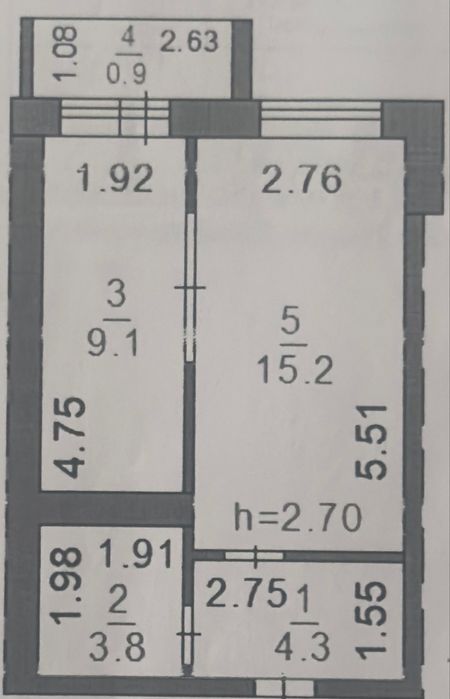 Продается 1-х комнатная квартира в микра -не  Юбилейный. Дом 39