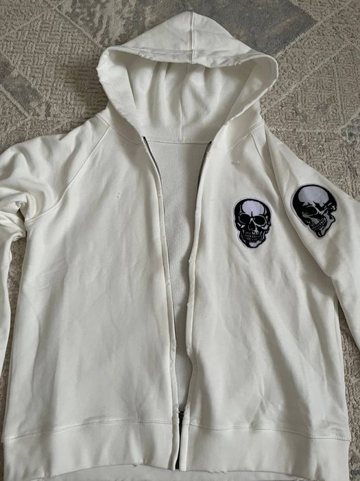 Number Nine white zip