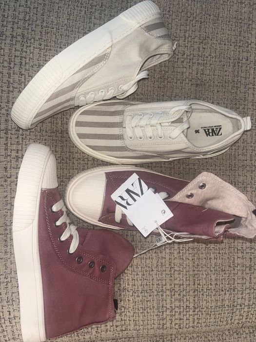 Боти ботуши естествена кожа Zara и Quechua апрески 36 н. Гуменки