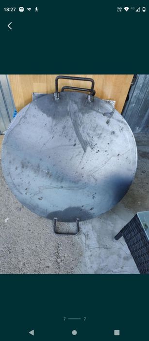 Plita otel gros/disc fonta cu striatii pt gratar carne legume