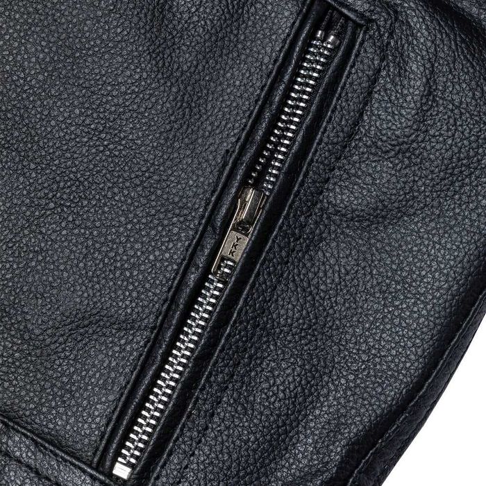 Vesta moto de piele de vaca Noua Black Highway