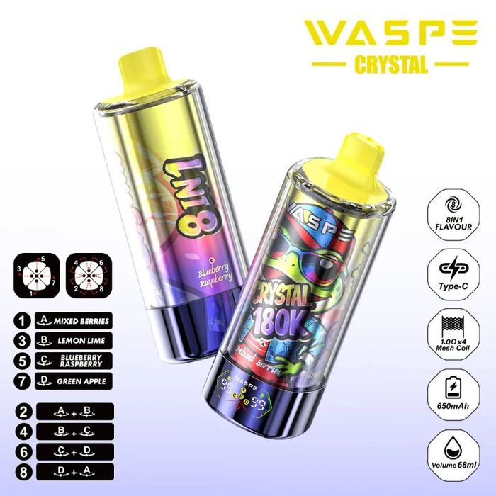 Vape 180k pufuri, 8 in 1