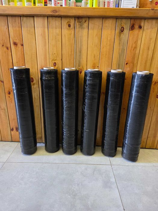 Черная Стрейч пленка ручная. Ширина 50 м. Намотка 250 м. Стретч пленка