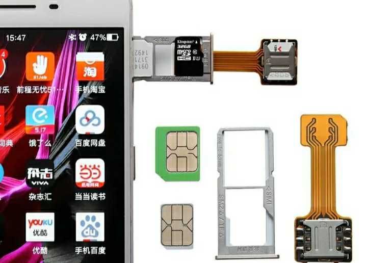 Адаптер для второй SIM карты.