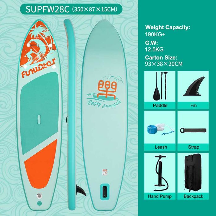 Падъл борд 350 см (11’6) | SUP борд пълен комплект Vaya 28C + 2 г. гаранция и възможност за доставка още днес