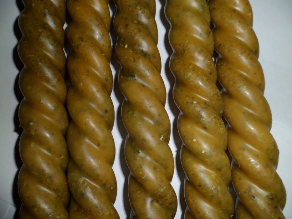 Свечи воск скрутки для чистки помещений не крашенные с 7 травами