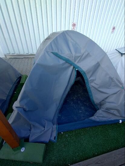 Cort de camping 3 locuri, Mh100 gri - No - produs resigilat Decathlon