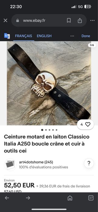 колан с череп art