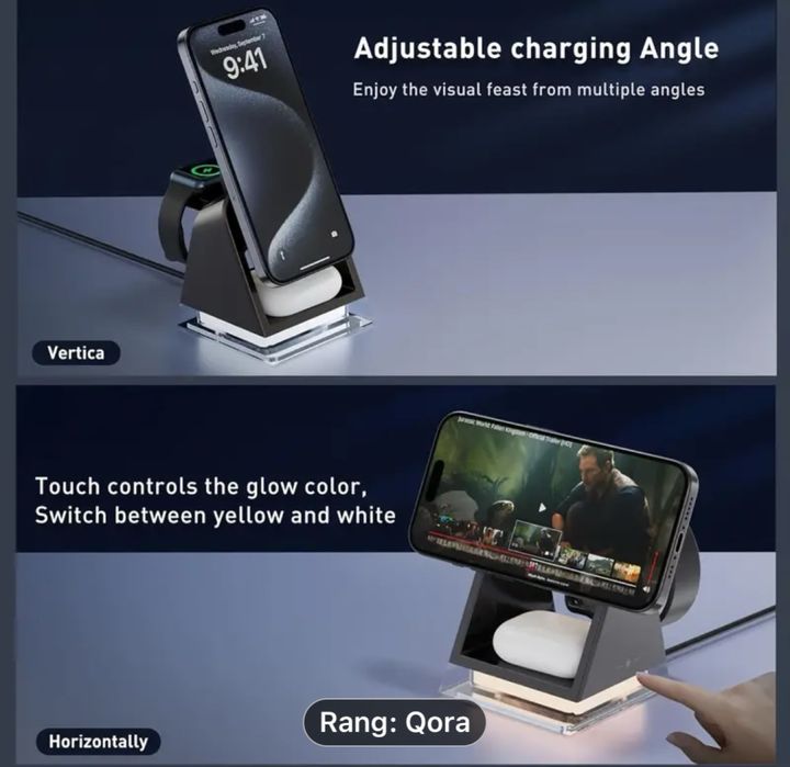 3 tasi 1 apple qurulma uchun simsiz zaryadka