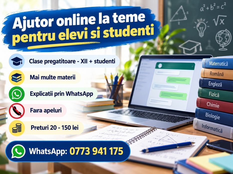 Ajutor online la teme pentru elevi si studenti