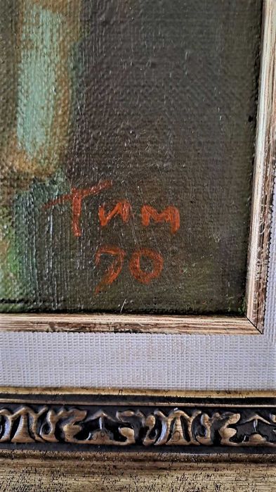 "Дама с шапка", картина oil on canvas 70х80 см