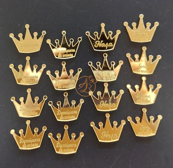 Cocarde, insigne nuntasi, din oglinda aurie sau argintie