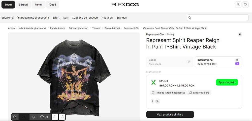 Tricou REPRESENT - Reign in Pain, marimea L