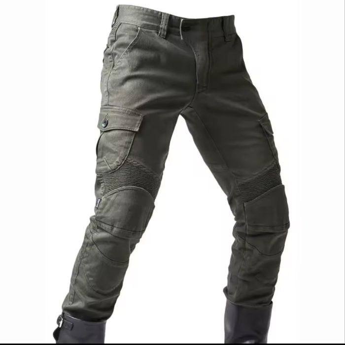 Blugi moto cu protectii genunchi si solduri XL
