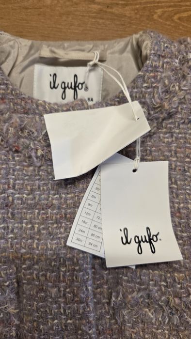 Il Gufo boxy tweed jacket jacheta fete 6 ani