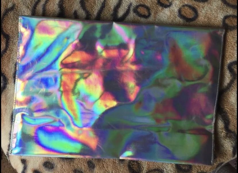 Geanta Asos stil plic mare A4 holografic