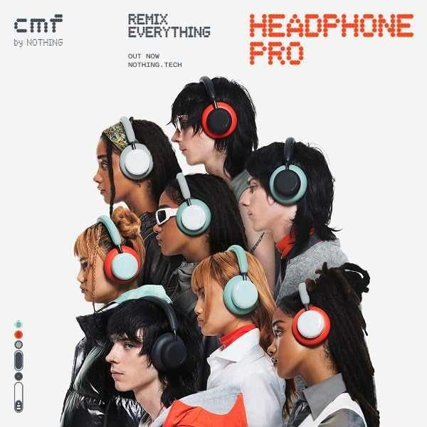 Слушалки CMF by Nothing Headphone Pro ANC Hi-Res светло сиви