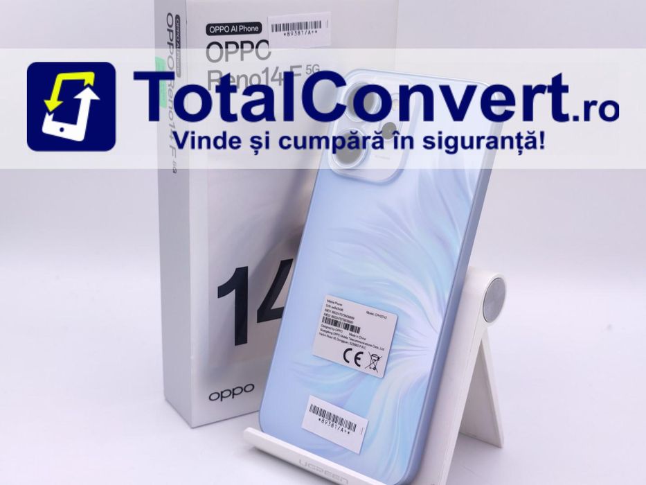 Oppo Reno14 F 256GB Opal Blue 8GB Dual SIM, Garantie 24 luni | #D89381