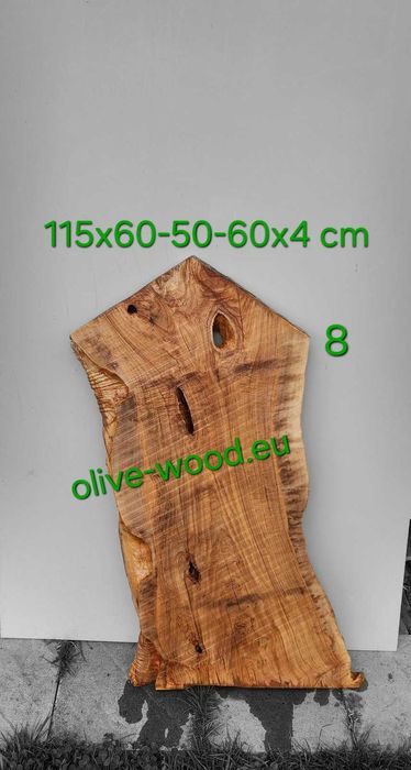 Дървен материал от маслина (янове) и шайби. Olive Wood Live Edge Slabs