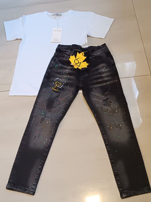 Blugi și tricou disquared pentru copii