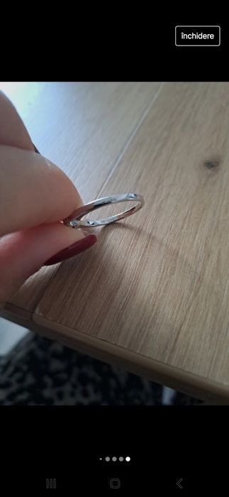 Inel de logodna aur alb 18k