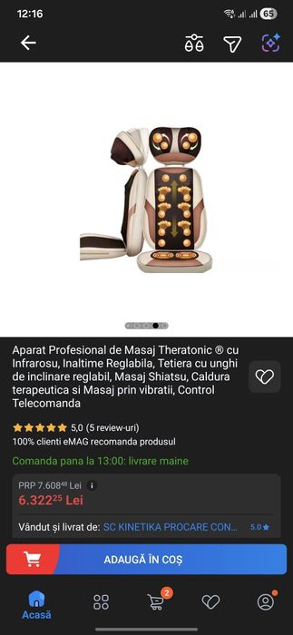 Se vinde scaun de masaj.