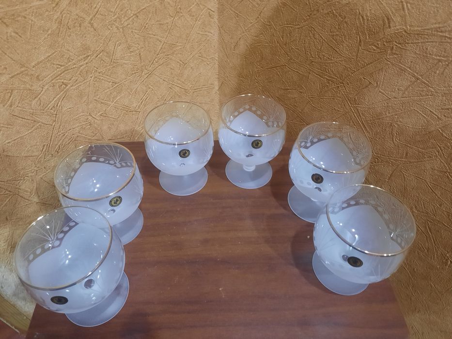 Абсолютно новый набор бокалов для крепких напитков, Гусь-хрустальный з