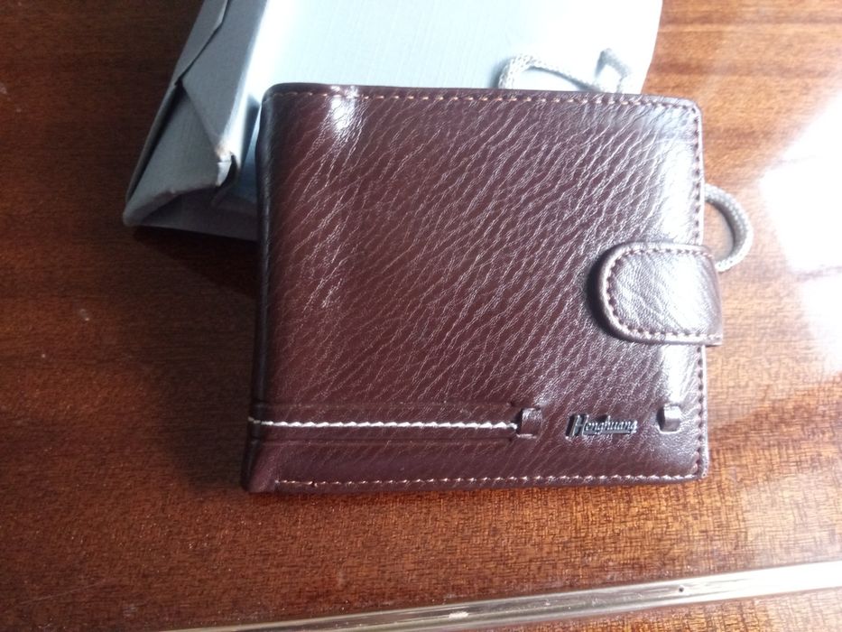 Кожено портмоне кафяво