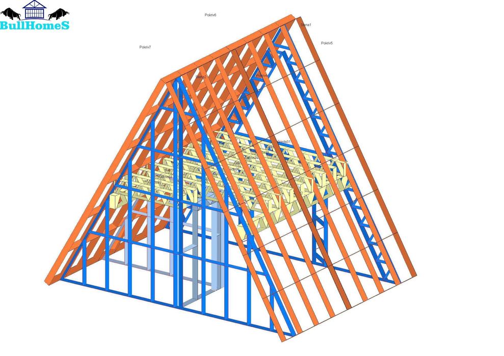 Къща, Бунгало, Сглобяеми къщи, Преместваеми, Модулни, Жилищни - 38м²