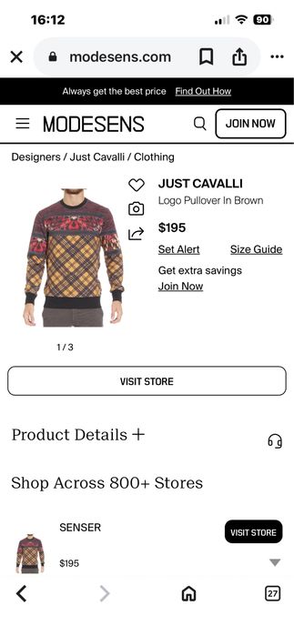 Just Cavalli : Logo Sweater - размер S / Оригинал