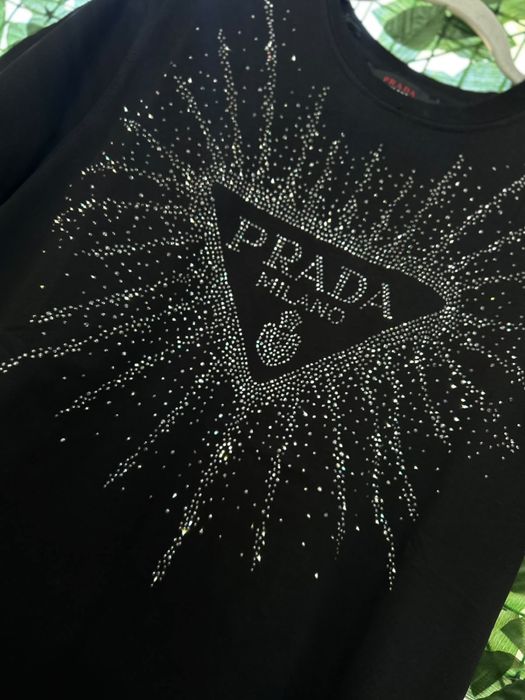 Tricou Prada Milano Premium cu Cristale s-xxl