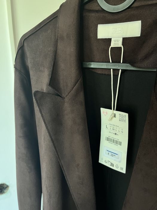 Ново сако Zara, L, имитация велур