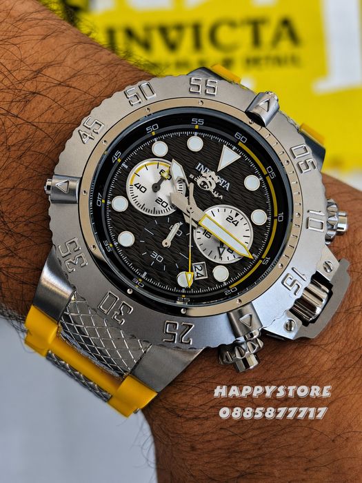 INVICTA SUBAQUA Yellow 50 mm, Инвикта нов мъжки часовник