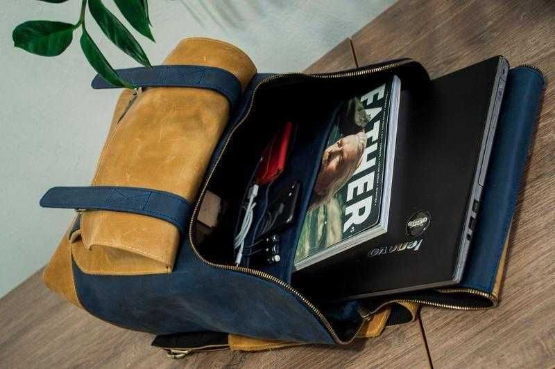Rucsac din piele naturală. Rucsac pentru laptop. Rucsac de călătorie. Leather Laptop backpack