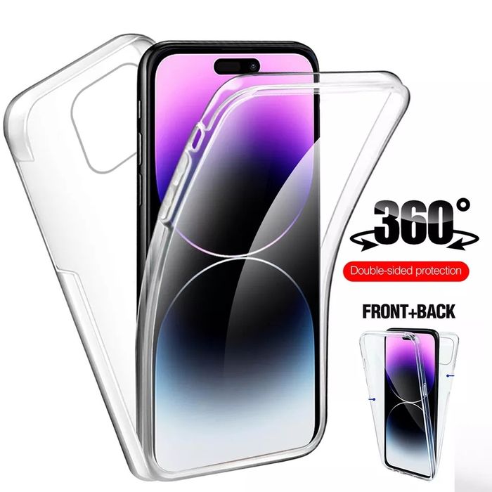 Прозрачен 360 Градуса Кейс за Apple iPhone 16 Pro / 15 / 14 Plus