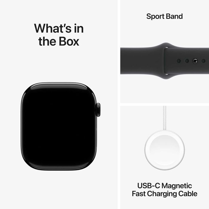Apple Watch Series 10 GPS 46mm Jet Black carcasa Aluminiu black sport band M/L (nou-sigilat)
