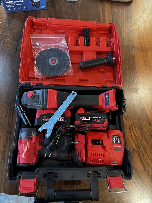 К-т Milwaukee 2В1 Гайковерт и Ъглошлайф Милуоки MilwaukeeM14,M18