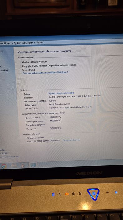 Laptop MEDION Akoya WIM 2180 MD 96630 4GB Ram placa video dedicata