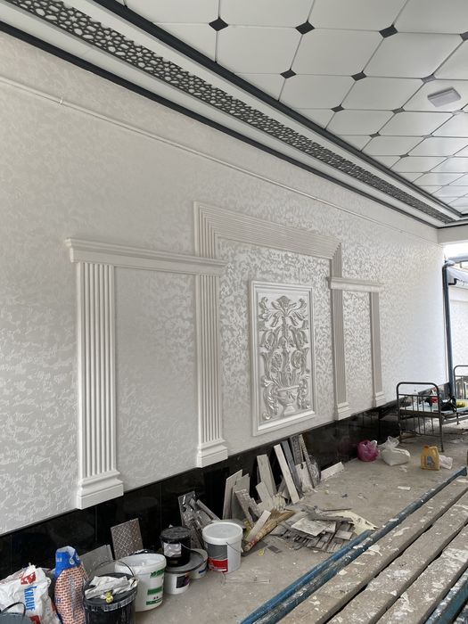 Травертин ишлари – сифатли фасад ва уй ташқи безак