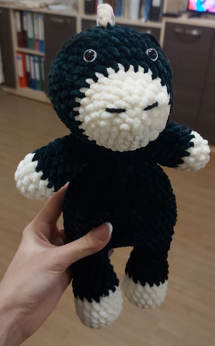 Плетена играчка амигуруми драконче