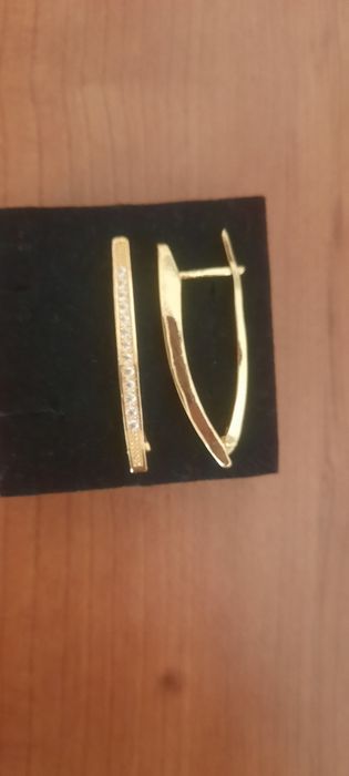 Cercei argint placat cu aur noi