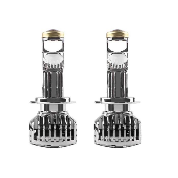 Set de 2 becuri led mini proiector Xentech light Y1 H7 sau H4 12v