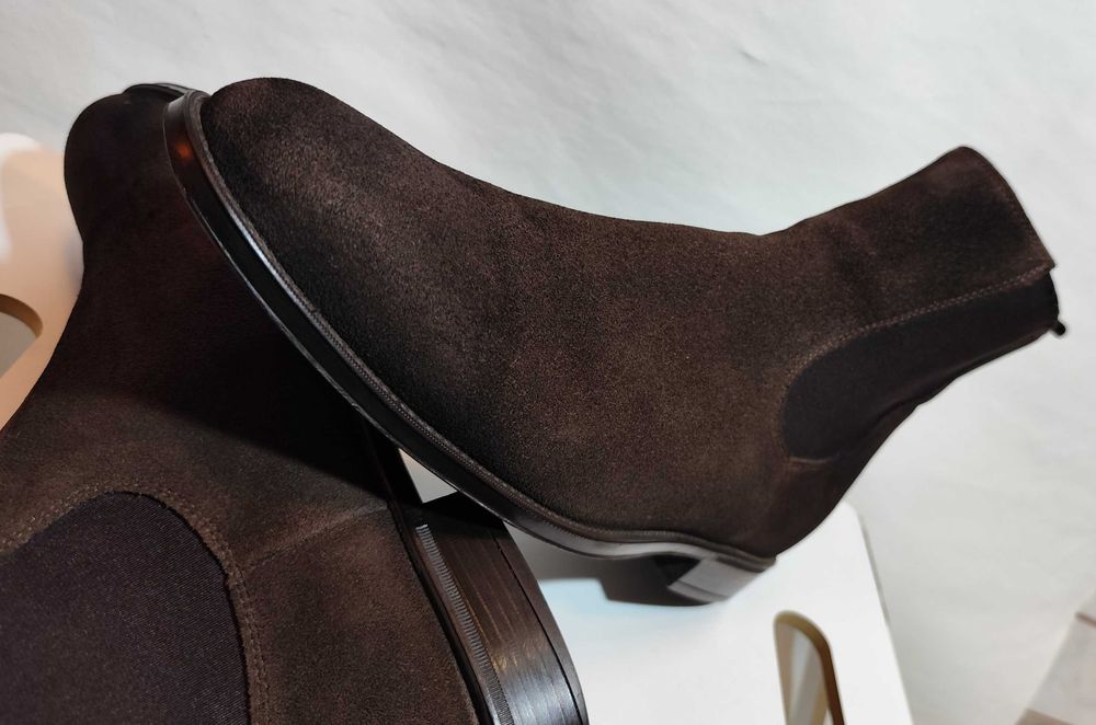 Ghete chelsea 43 plain toe suede Doucal's piele naturala moale