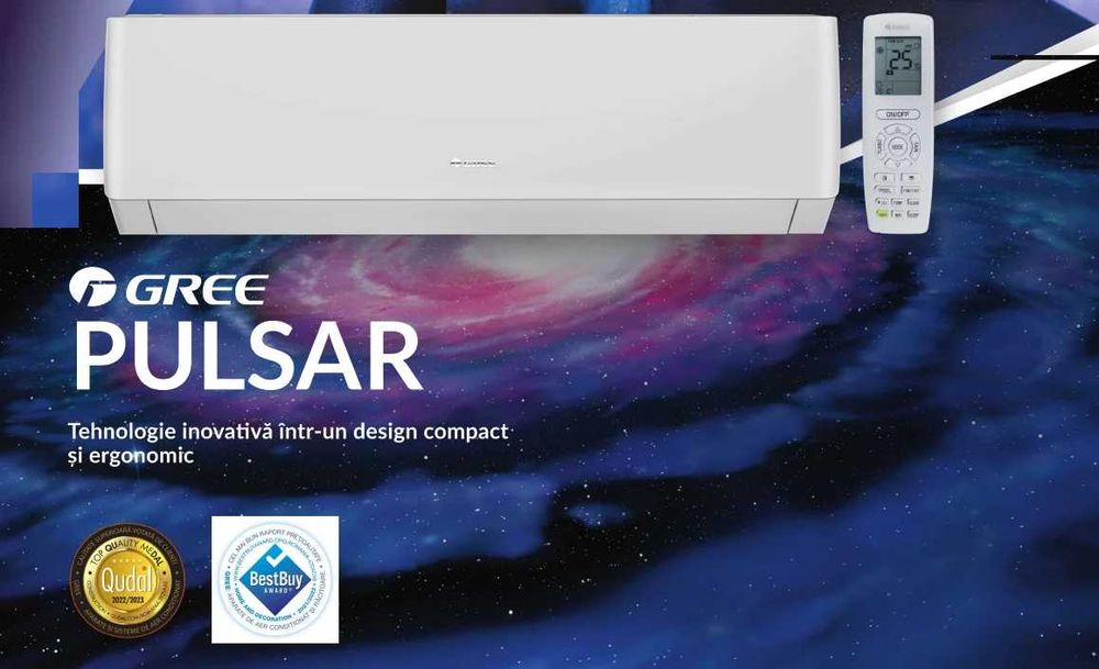 Aparat de aer conditionat Gree Pulsar Wi-Fi Kit instalare inclus