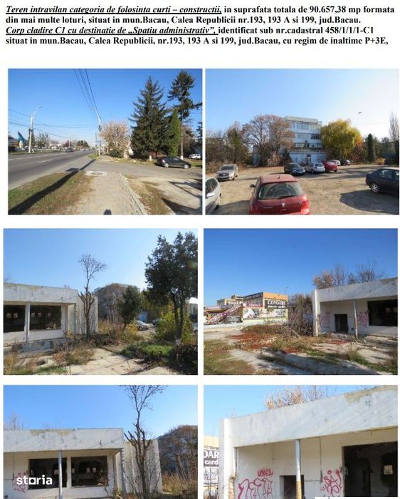 Teren de 90.403 mp si constructii edificate pe acesta in Bacau