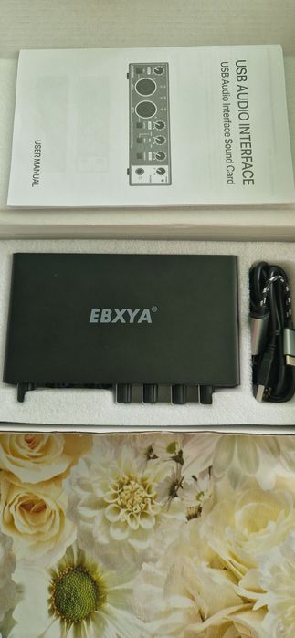 Звукова карта EBXYA 24-битова/192 kHz USB, MIC/XLR/линейни входове