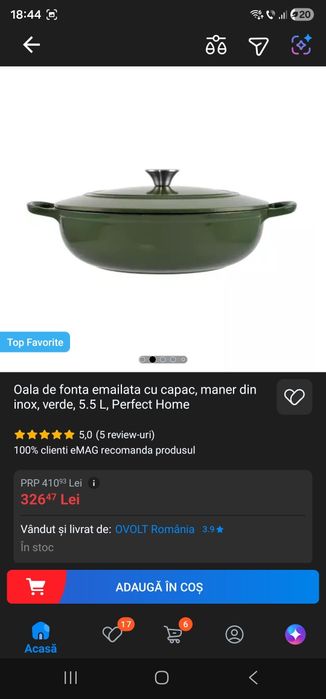 Cratita oala fonta emailata noua